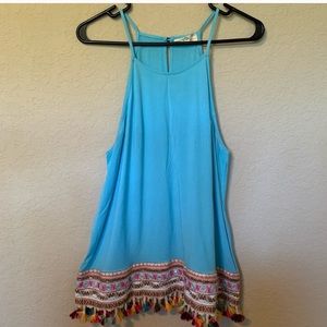 🌵3 for $15 Blue tassel tank
